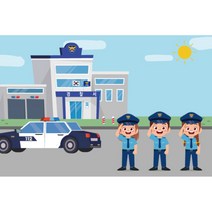 직업 체험 역할 놀이 경찰 경찰차 현수막 532