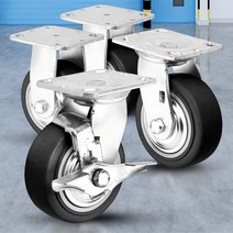 TRO 발통 고하중 검정 경중량용 고무 바퀴 케스터 5, 상품선택, 회전, 위스가드 본상품선택, 위스가드 회전