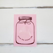 예쁜 opp 접착 봉투 쿠키 간식 귀여운 미니 포장지 비닐 접착식 봉투, 12.푸드자 10매 핑크
