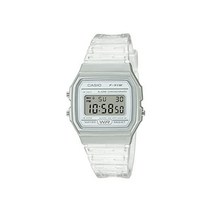레진 스트랩이 있는 Casio 쿼츠 시계 투명 20모델 F-91WS-7CF
