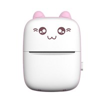 인쇄용 스티커 용지 열 용지 자체 접착성 휴대용 블루투스 포켓 포켓 6 롤 인쇄지가있는 모바일 프린터, 분홍색