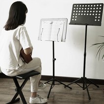kapoo 접이식보면대 악보스탠드 악보대 악보바인더, 전문가용보면대(블랙)