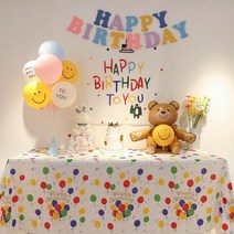 무료배송/당일배송 생일파티 식탁보 어린이집 유치원 생파 테이블보 대형, 1개, 1개