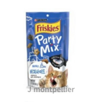 프리스키 파티믹스 멀티팩 고양이 간식 170g, Beachside (새우+게살과 참치), 60g, 10개