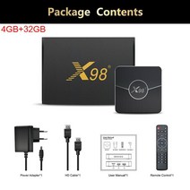ott박스 디자인 x 98 플러스 Amlogic s905 w2 안드로이드 11 OS 듀얼 와이파이 BT 스마트 OTT TV 박스 유튜브 넷플릭스 ip tv 지원, 02 4GB 32GB_02 Eu 플러그