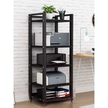 이동식 오디오 장식장 5단 앰프 수납장 프린트 선반, D1 5단) 블랙 + 티크