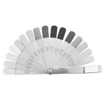 계측기 스테인레스 스틸 곡선 필러 게이지 0127 0508mm 32 블레이드 미터법 004088mm 16, 02 1pc 16blades, 1pc 16blades
