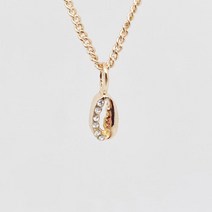 크리스탈 큐빅 체인 펜던트 목걸이