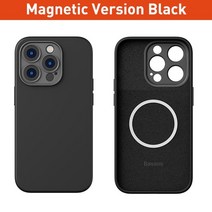 아이폰14프로카드케이스 Baseus 실리카 젤 마그네틱 for iphone 14 pro max 2022 새로운 전화 커버 for iphone 14 plus 전화 자석 뒷면 커버