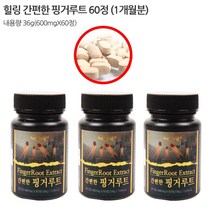 힐링 간편한 핑거루트정(타블렛) 600mg X 60정 핑거루트 판두라틴, 2병, 600mg+60정