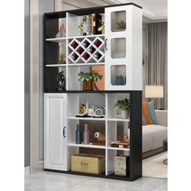 거실 분할 파티션수납장 사무실가벽 공간분리 모듈형, 길이110높이200폭 30티크 화이트