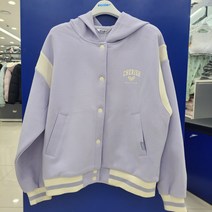 에꼴리에 컬러 바시티 네오플렌 후드 점퍼