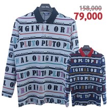 디즈니 골프 2020년 화려한 스트라이프 남성 카라 티셔츠 DK3MTS013