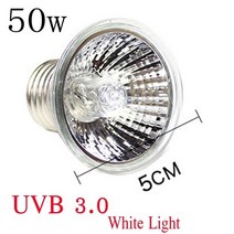 255075100W UVA + 파충류 램프 전구 거북이 Basking 난방 양서류 도마뱀 온도 조절기, 02 50W white light UVB