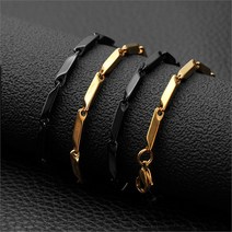 앨리스 써지컬스틸 대나무 블랙 체인 목걸이 (8538602)