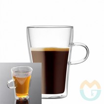 [로하티]프레즈 손잡이 이중 유리컵(450ml), 상세페이지 참조