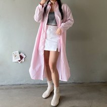(데일리st)스트라이프 카라 포켓 트임 셔츠 롱원피스