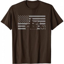American Flag 바이커 Motorcycle T-Shirt, Women, Dark Heather_X-Large
