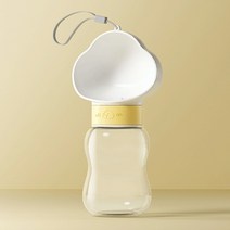 포그망 강아지 산책 물병 반려동물 휴대용 간식컵 겸용, 화이트