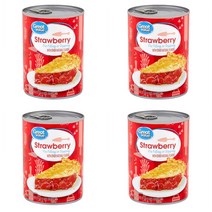 Great Value 그레이트벨류 딸기콩포트 파이필링 토핑 Strawberry 595g 4개