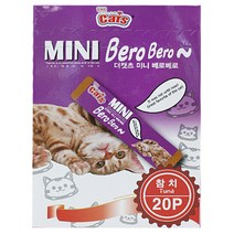 더캣츠 고양이 간식 츄르 미니베로베로 20P 5팩, 참치20P