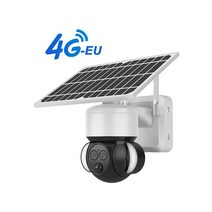 U박스-5x 광학 줌 7x 전자 태양 PTZ 카메라 와이파이이 야외 4G Sim 카드 양방향 오디오 플러드 야간, 01 White 4G-EU_03  64G Card
