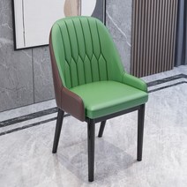 예쁜 카페 인테리어 엔틱 의자 다이닝 레스토랑 라운지 체어, A 그린 + 브라운