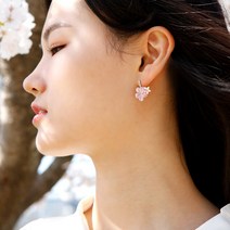 [사은품증정][러쉬룸/미시스/벚꽃엔딩] 이탈리아 장인이 만든 프리미엄 벚꽃귀걸이 이탈리아 수입 실버자개큐빅 꽃이어링 명품백화점 입점 브랜드 여자 귀걸이선물 포장박스 쇼핑백포함