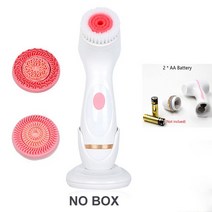 울트라 소닉 클리너 전기 클렌징 브러시 3 In 1 페이스 마사지기 소닉 회전 클렌징 브러시 갈바닉 블랙 헤드 제거 도구, pink battery nobox