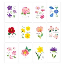 마음담아 골라사는 60장세트 귀여운 감성 미니 엽서 세트 모음, 4. 미니엽서_플라워가든60p