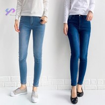 와이제이 슬림핏 스판 스키니진 워싱 9부 청바지 YJK279