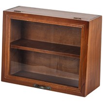 빈티지 미니 수납장 원목 우드쇼케이스 소형 미니, 빈티지 소형 29.5x10.7x22.5cm