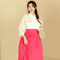 생활한복에 생활한복을 더한 덧치마 스커트 빅사이즈 허리치마 퓨전의상