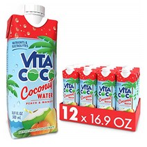Vita Coco 비타 코코 코코넛 워터 복숭아＆망고 500ml 12팩 Coconut Water Peach ＆ Mango