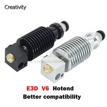 3D 프린터 액세서리 고온 버전 E3D V6 Hotend J-헤드 0.4/1.75MM 노즐 원격 압출기 부품, 02 Silver