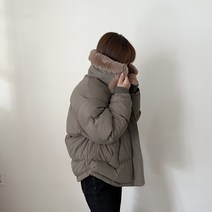 에이치스 털빠짐없는 가볍고 포근 보들보들 퍼카라 여유핏 패딩점퍼 아우터
