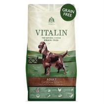 바이탈린 어덜트 치킨&포테이토 12kg + 쌍식기 혹은 간식 증정 명품사료 프리바이오틱스함유고급사료, 1포, 닭, 곡물