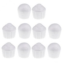 GHSHOP DIY 모델링 공예를위한 2x10Pcs 혼합 거품 컵케익 모델 스티로폼 거품 장식, 설명, 화이트
