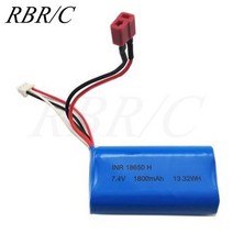 RBR/C X6 채널 제어 ESC 수신기 WPL c44에 적합 C14 MN D90 Q64 다양한 RC 자동차 수정 DIY 부품, 04 1800mAh T battery