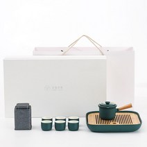 세라믹 티세트 다도세트 그린 블랙, C. 그린