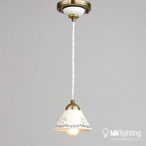 [산본문화조명] 제냐 1등 펜던트 도자기 식탁등 인테리어조명 [식탁등], 본품+LED 에디슨전구 G95 X1