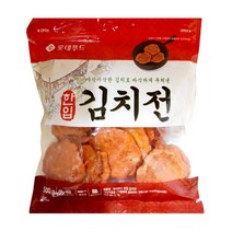 롯데 한입 김치전 500g/냉동 에어프라이어 부침개 김치 전 전통주 막걸리 안주 야식 반찬 간식, 1봉지