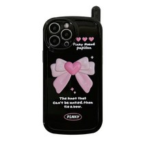 아이폰안테나케이스 핑크 나비 나비 만화 커버 소프트 실리콘 안테나 레트로 귀여운 전화 케이스 iphone 13 pro max 11 12 promax back shell