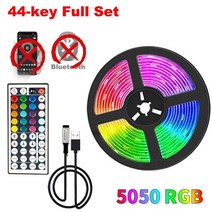 방에 대 한 LED 스트립 블루투스 얼음 조명 5050 색 테이프 TV 백라이트 SMD5050 USB 침실 장식 1m 2m 3m 4m 5m Luces, [03] 44key, [01] not waterproof, [01] 10m