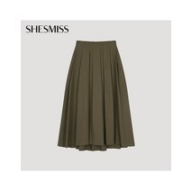 쉬즈미스 언밸런스 백 밴딩 스커트_SWWSKO22060_BR