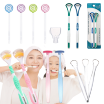 혀클리너 설태 백태 제거 혀 칫솔 닦기 구역질 없는 입냄새 혓바닥 관리 텅 브러쉬 스텐 제거기 크리너 헛구역질 실리콘 구취 듀얼 케이스 향균 성인 어린이 유아 휴대용 세정기 도구, 4.듀얼혀크리너(블루)