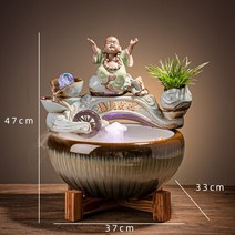 미니 분수대 자연 실내 친환경 천연 가습기 집안습도높이기 건조할때 폭포 개업 선물, 미륵 칼라 안개없음