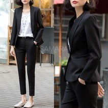 가을 여성 정장 세트 투피스 빅사이즈 바지 자켓