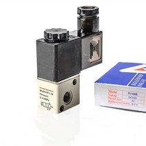 공압 부품 1Pc 3V1-06 2 위치 3 방향 공압 솔레노이드 밸브 포트 1/8 "정상 폐쇄 제어 DC 12V 24V AC, 04 AC220V