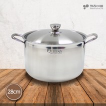 키친아트 퀸즈 통3중 스텐레스 인덕션 곰솥냄비 28cm, 단품, 단품